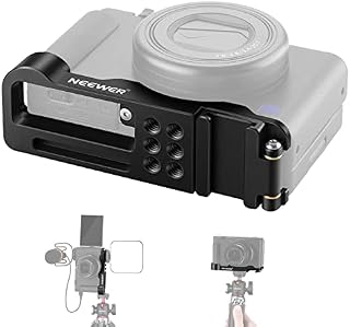 Neewer ZV-1 Camera Base Mount Bracket Compatible with Sony ZV-1 Camera, with Reversible Microphone/Light Cold shoe Extension Mount, Bottom 1/4" Tripod Mount, Vlog, YouTube, Live Stream Accessories