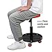 BIG RED ATRHL6201R Torin Heavy Duty Rolling Pneumatic Creeper Garage/Shop Seat: Padded Adjustable Mechanic Stool with Tool Tray Storage, Red Large,15.36