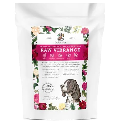 Dr. Harvey's Raw Vibrance Dog Food, Dehydrated Base Mix for Dogs, Grain Free Raw Diet (3 Pounds)