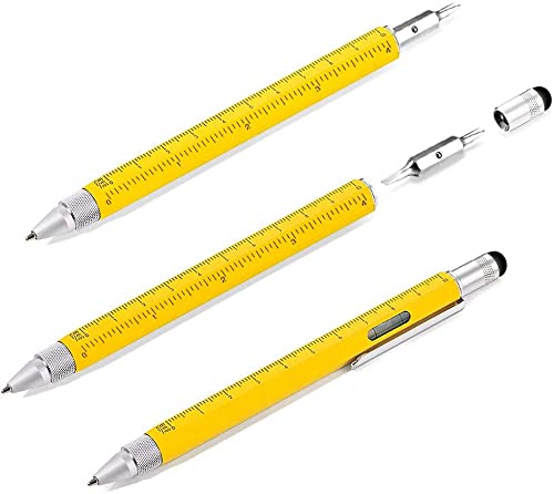 Viliysun Regalos para hombres - Bolígrafo de herramienta técnica 6 en 1 con regla, lápiz, cabeza plana y destornillador Phillips, regalo de padre y él Cover