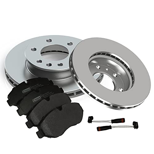 Firstlink Front Brake Discs & Pads fits for VW Crafter CR 30 35 50 2006-2017, Mercedes Sprinter 211 213 214 216, 310 311 313 314 315 316 318, 413 416 419, 511 513 514 515 516 519 Year 2006 on