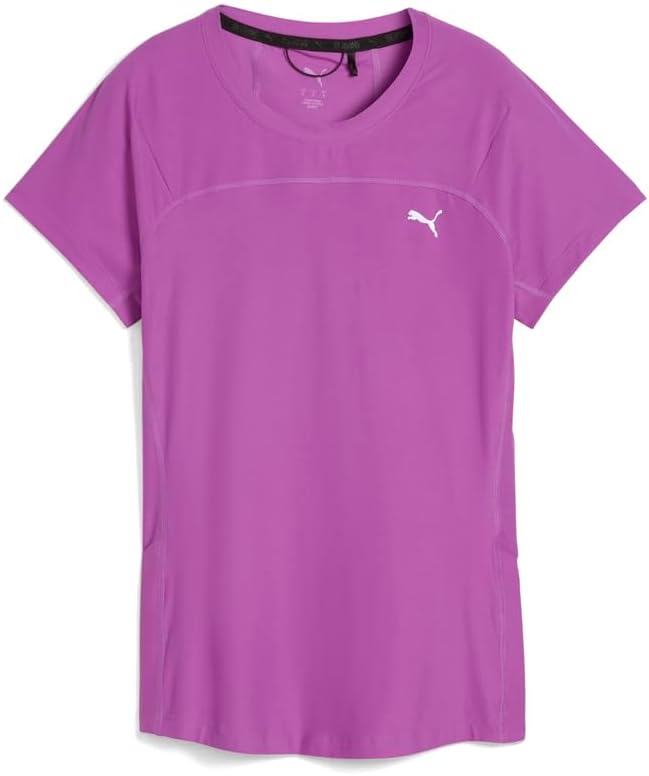 PUMA Womens Seasons Coolcell Crew Neck Short Sleeve Athletic Casual Tops Casual Cooling - Purple