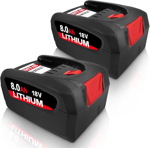 2 Stück 8.0Ah/8000mAh Ersatzakku für Bosch PBA 18V Akku