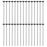 30pcs No Sew Buttons for Quick Clothing Repairs - Needle-Free Plastic Fasteners for Shirts and Jackets - Black