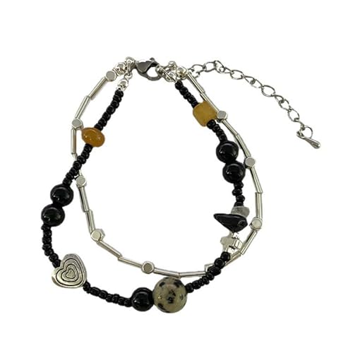 Double couche tendance pour ce bracelet de perles féminin