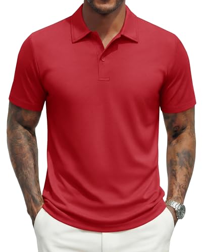 Shirts For Men Short Sleeve Performance 2 Button Quick Dry M