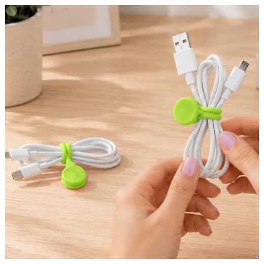 Cable Organizer Silicone Cord Management Clip Earphone Cable Holder Data Cable Winder Charger Cord Organizer
