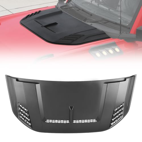 24E032 - 24S25 - Hood Scoop Accessory Removal - 2021-2024 Ford Bronco Sport 2 AIGMUX Hood Scoop Cover for Ford bronco 2021-2026 2/4 door, ABS Plastic matte black hood scoop grille for Ford bronco 2021 2022 2023 2024 2025 2026 (Not fit for Ford Raptor and Sport)