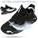 ZMBCYG Running Shoes for Women Sneakers Fashion Tennis Gym Slip on Sports Jogging Breathable Lightweight Walking Shoes Ladies Black Size 8