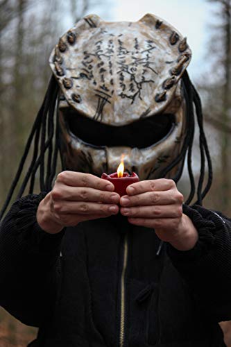 Predator Motorcycle Helmet – Dot Approved – Custom Made, Fibreglass, Unisex For Powersports, Sports, And Outdoor - Aged Gold Spiked #TOP5