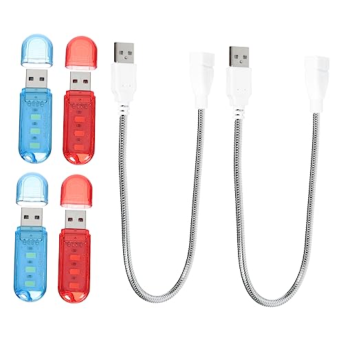 KONTONTY 1set USB Night Light Brightness USB Keyboard Lamp for Power Banks Transparent Transparent Led Bulbs Included