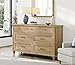 WAMPAT Wide Kids Dresser with 7 Drawers for Bedroom, Farmhouse Baby Dresser for Nursery & Kids Room, Wooden Chests & Dressers Closet Organizer for Children's Bedroom, 54 Inch, Oak