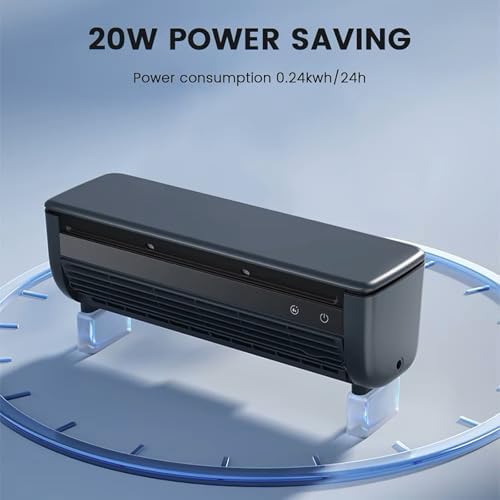 Small Mini Split Air-Conditioner, Ductless AC Unit, Wall Mounted No Window AC with Remote Control, 3 Speed Portable Compact Cooling System for Kitchen Bedroom Small Space Home Office (White) - 2