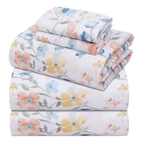 ZOYER 100% Cotton Sheets - Cooling & Crisp Split King Percale Sheets, 16" Deep Pockets Bed Set, Lightweight & Breathable, Durable, 5 Pieces, Summer Spring Cover