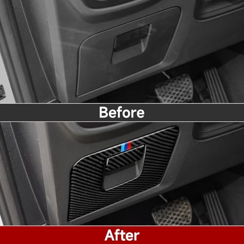 Image of Car Glove Box Trim Storage Box Decal Carbon Fiber Sticker fits for BMW X3 G01 X4 G02 2018 2019 2020 2021 2022 2023 2024 Accessories