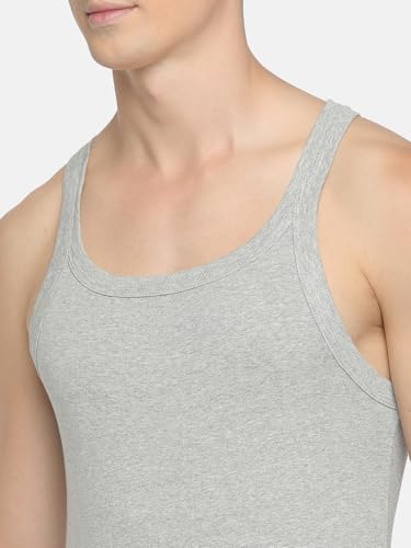 Image of Macroman M-Series Rocker Sports Vest for Men in 100% Combed Cotton with Square Neckline & Contoured Armholes