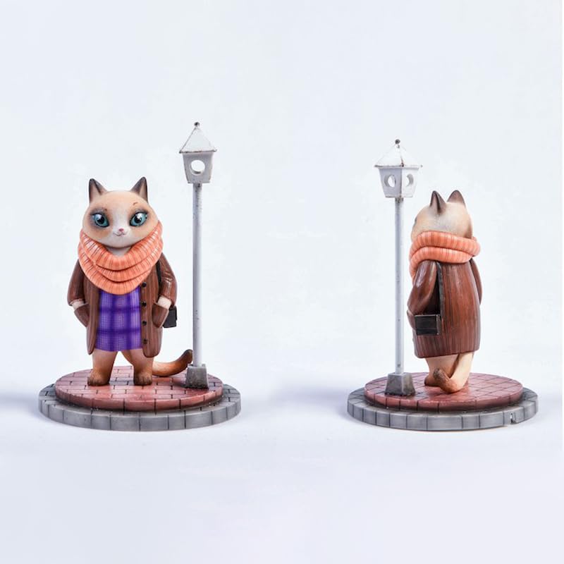 Modèle animal chat JXK en résine, sculpture compacte de collection