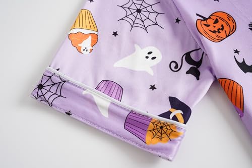 Vopmocld Girls 2PCS Pajama Sets Button Down Short Sleeve with Shorts Sleepwear Summer Cute Lounge Outfit Sets for Teens4