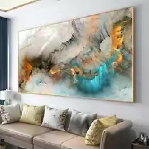 Décoration de chambre à coucher élégante via toile abstraite 40x80