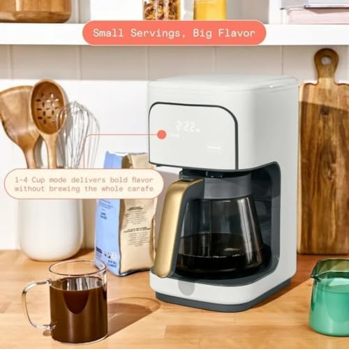 Wonderful Programmable 12-Cup Coffee Maker with Touch Controls, Auto Brew Timer, 1200W, 3 Brew Strengths, Keep Warm, Dishwasher-Safe, Premium Countertop Coffee Machine (White) — view 6
