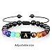Ouxuefen Stretchy Multicolor Crystal Alphabets Wristband Adjustable Wristchain For Unique Spiritual Fashion Statement Jewelry Rainbow