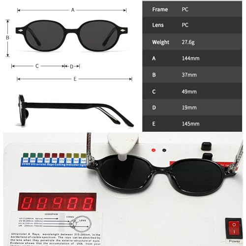 Lunettes de soleil ovales rétro petite taille pour protéger vos yeux avec style - 7