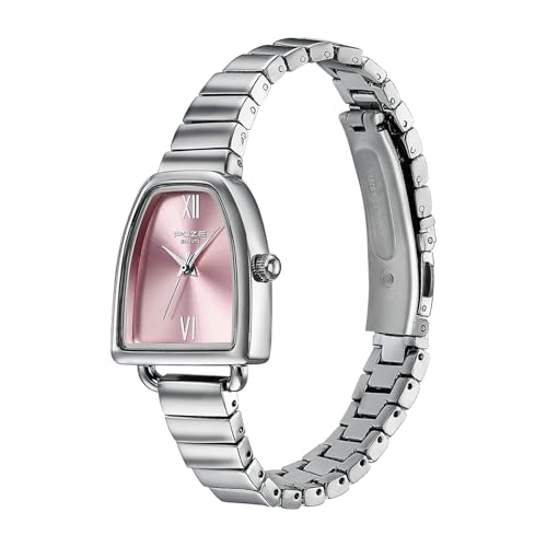 Image of Sonata Poze 7 Analog Pink Dial Silver Alloy Strap Watch for Women - SP80154SM01W