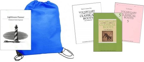 Vocabulary from Classical Roots Grade 5 SET homeschool kit in a bag