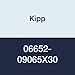 Kipp 06652-09065X30 Novo?Grip Grey Thermoplastic Wing Grip with M6 External Thread, Stainless Steel Bolt, Metric, 12 mm Diameter, 30 mm Screw Length, Light Grey Cap Color (Pack of 10)
