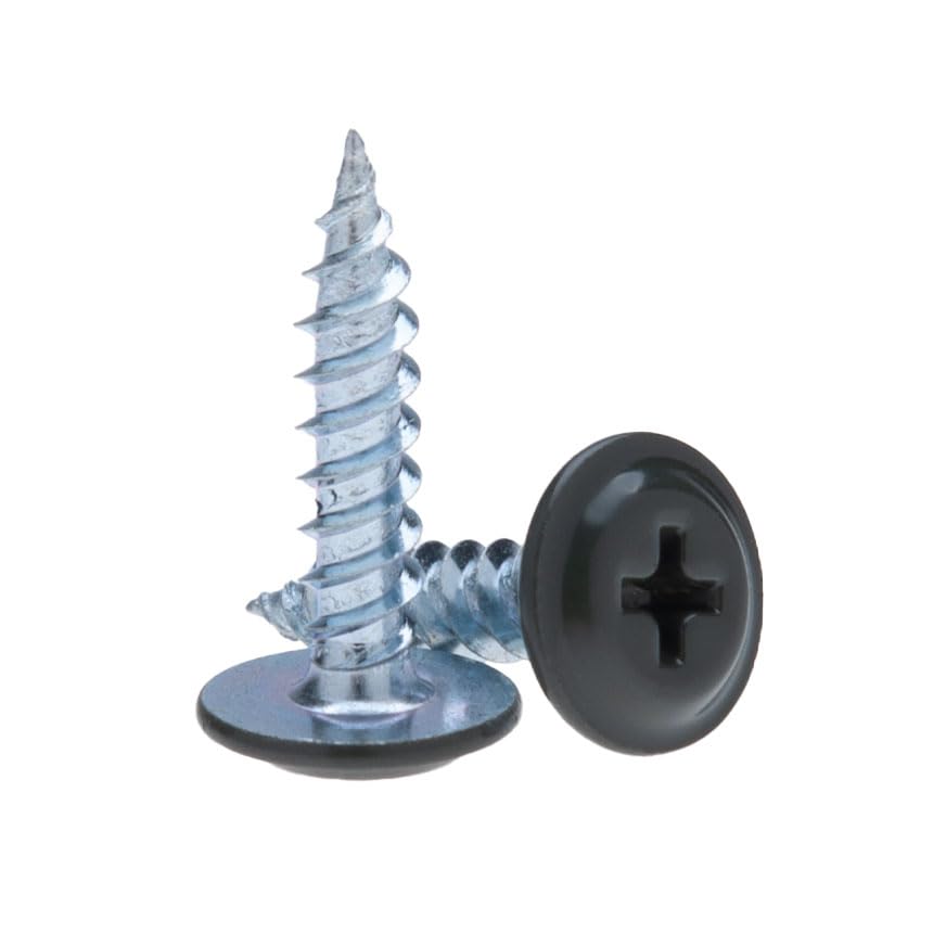 4.2mm x 19mm Self Tapping Phillips Screws for Sheet metal to Wood, Powder-Coated Chrome Green (RAL 6020), Fine Thread, Sharp Tip, Wafer Head Screw, Galvanized, Indoor & Outdoor Use, 250 pcs - Image 2