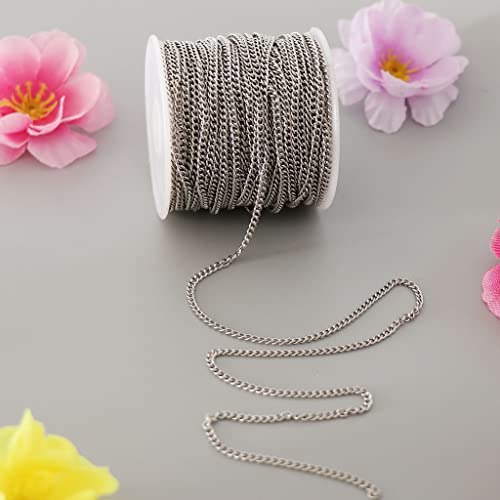 kowaku Elo Da Corrente Do Cabo de aço Inoxidável a Granel para Fabricação de Joias DIY - 2.2mm