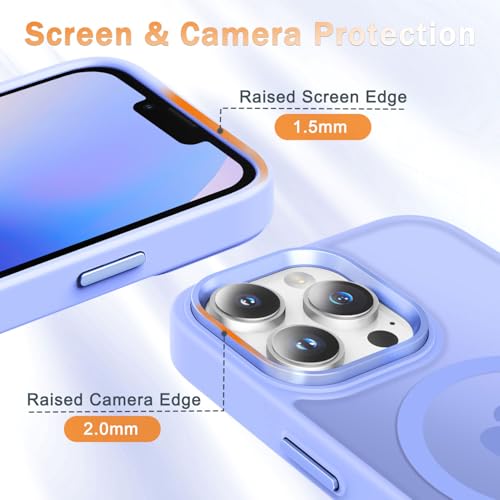 Image of for iPhone 13 Pro Max Case, Matte Magnetic Phone Case, Lavender Purple
