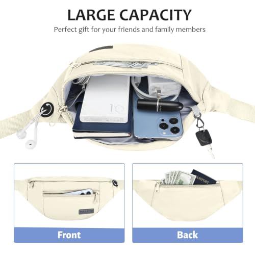 Image of Fashion Crossbody Fanny Pack Trendy Belt Bag for Women Men 4-Zipper Pockets Gifts for Enjoy Sports Yoga Festival Workout Running Casual Wallets Waist Pack Travel Bag Carrying All Phones