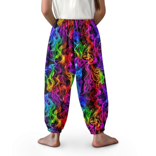 Image of Unisex Little Kids Yoga Trousers Bohemian Beach Pants Baggy Harem Activewear for Boys and Girls Age 3-10