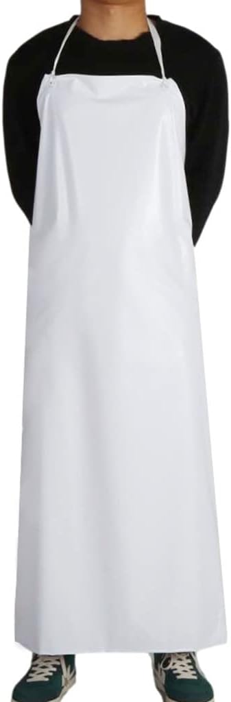 Waterproof Aprons,Apron Heavy Duty Work Apron, White Pvc Apron,Waterproof And Oil Proof Food Slaughter Aquatic Work Apron,Lengthened And Thickened Wear-resistant Apron(A1,120x90cm)