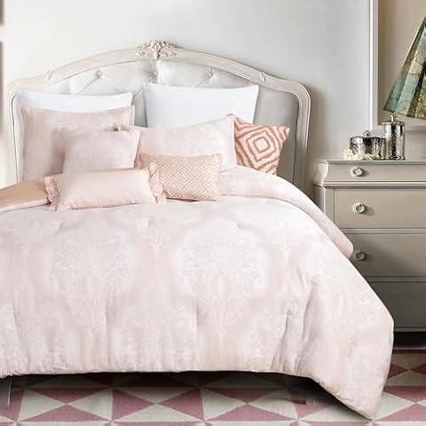 ESCA 7-Piece Pink Comforter Set Cover