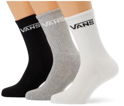 Image of Vans Unisex Adult Classic Crew Socks (3 & 6-pack) - Casual Men's & Women's Everyday Socks, Soft & Stretchy Fabric