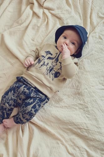 by Green Cotton Safari Printed Pants for Baby Boys, GOTS Organic Certified Cotton Blend, Easy Changes4