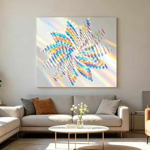 Mini blocs holographiques et feuille acrylique arc-en-ciel double face 100pcs - 8
