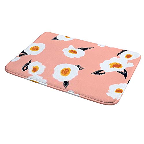 Tapis de bain super absorbant en microfibre motif fleurs