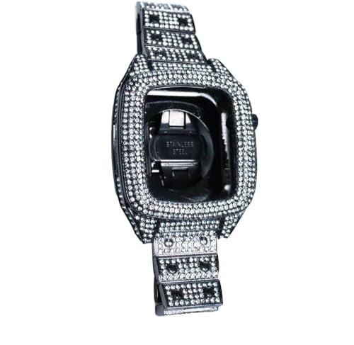 Bracelet en diamant de luxe pour Apple Watch femme 45mm accessoire éclatant