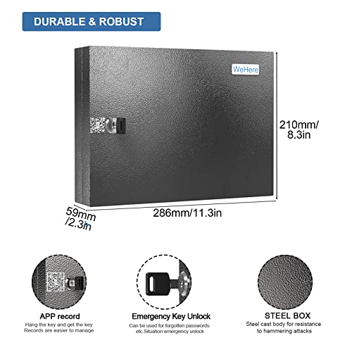 Didihere 16 Key Cabinet Organizer, Key Lock Box, Key Safe Security Storage Lockbox Holder For Valets, Hotels, Car And House Keys, Key Keeper Box – Black… #TOP1