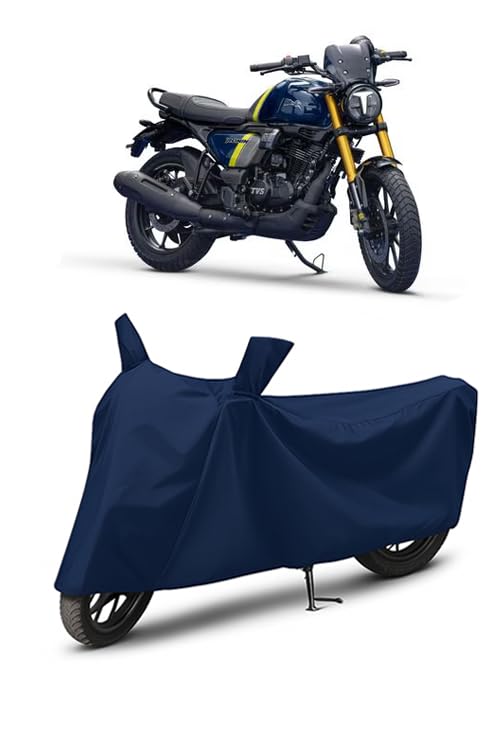 Image of Waterproof Bike Cover for Tvs Ronin | All Weather Protection from Rain, Dust, UV Rays & Scratches with Mirror Pockets & Buckle Belt | Ronin Bike Cover
