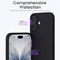 ORNARTO für iPhone 17 Hülle aus Silikon 6,3 Zoll - Schwarz – Ansicht 4