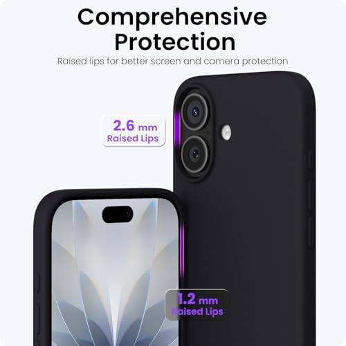 ORNARTO Compatible with iPhone 17 Case 6.3, Slim Liquid Silicone 3 Layers Full Covered Soft Gel Rubber Phone Case Protective Cover 6.3 Inch, Black by ORNARTO - Used condition - Image 4