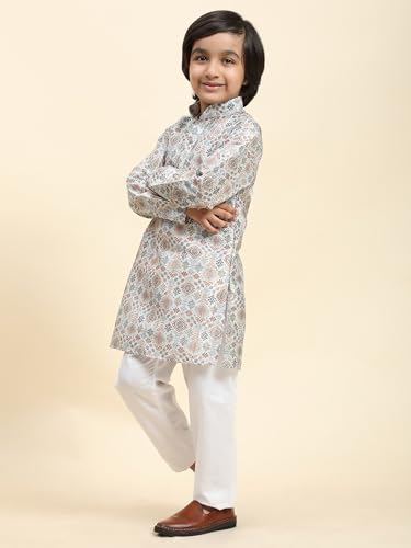 Image of Pro-Ethic Style Developer Boys Silk Kurta Pajama For Kid's Boys Ethnic Wear | Jacquard Silk Kurta Pajama (S-236)