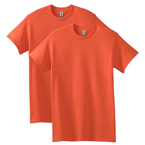 Image of Gildan Adult Heavy Cotton T-Shirt, Style G5000, Orange, Small