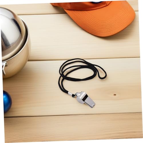 6 silbatos de metal para árbitro con cordón y acero inoxidable miniatura 6