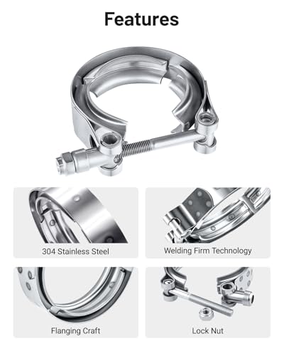 Image of EVIL ENERGY 1.5 Inch V Band Clamp with Flange Male Female 304 Stainless Steel 1PC