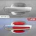8PCS Carbon Fiber Car Door Handle Scratch Protectors, Universal Paint Guard Sticker for Door Handle Bowl, Fits Most Cars, Trucks, SUVs (Red)